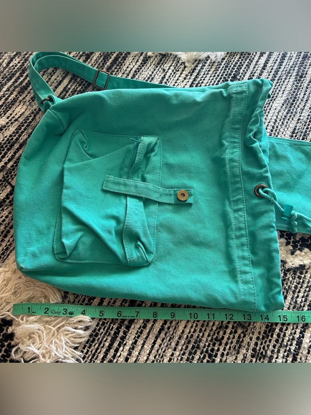 Teal Blue Baggu Canvas Backpack - Picture 7 of 8